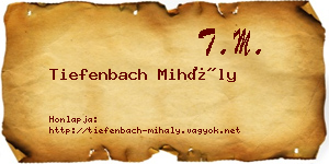 Tiefenbach Mihály névjegykártya